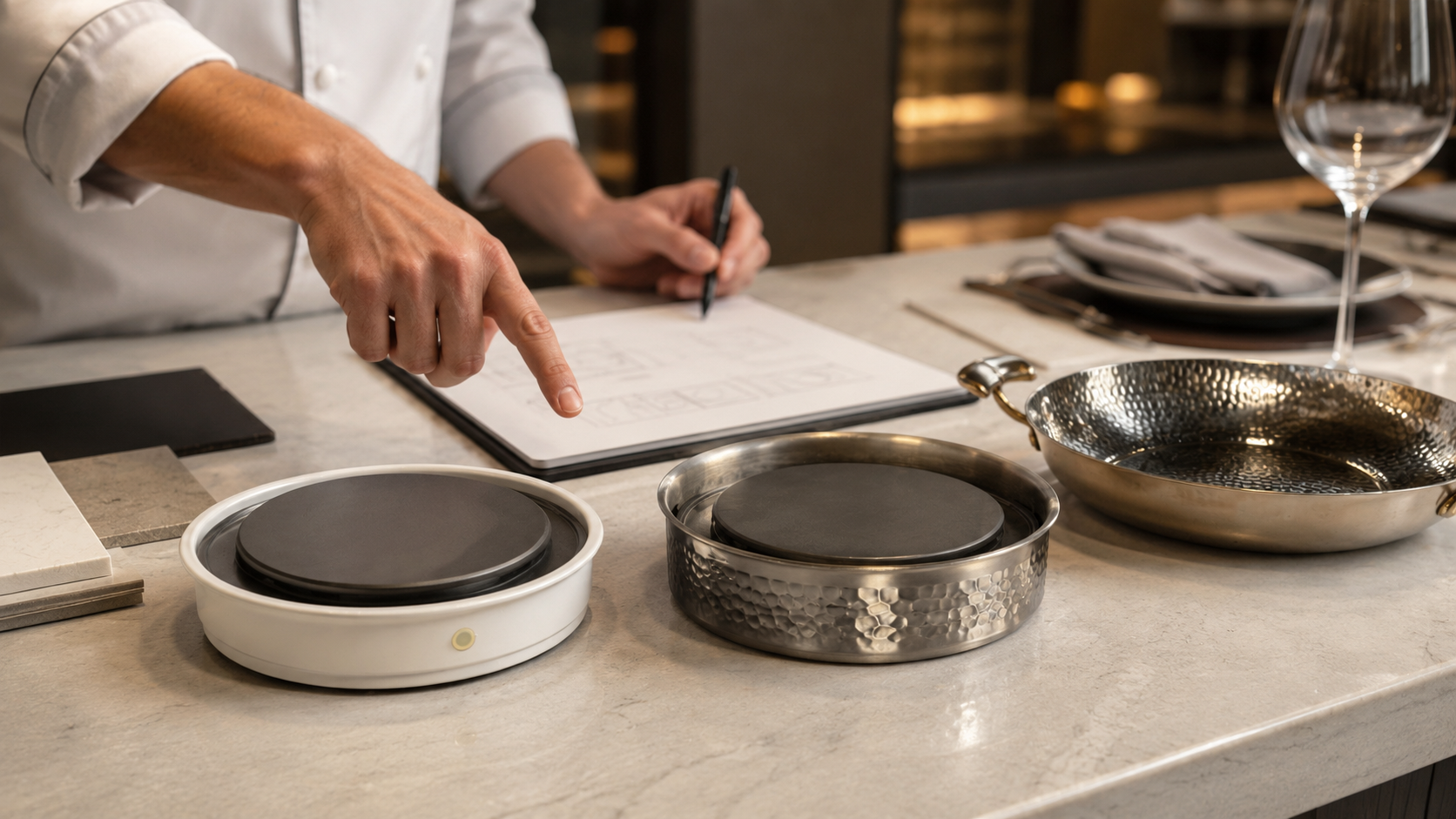 Commercial custom Thermal Battery planning with the standard Insta Hot Plate and custom metal-body prototype