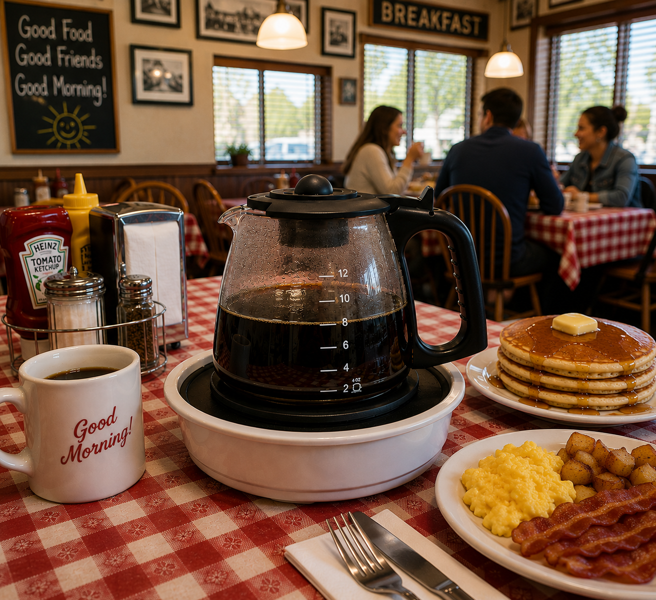 Coffee and breakfast service