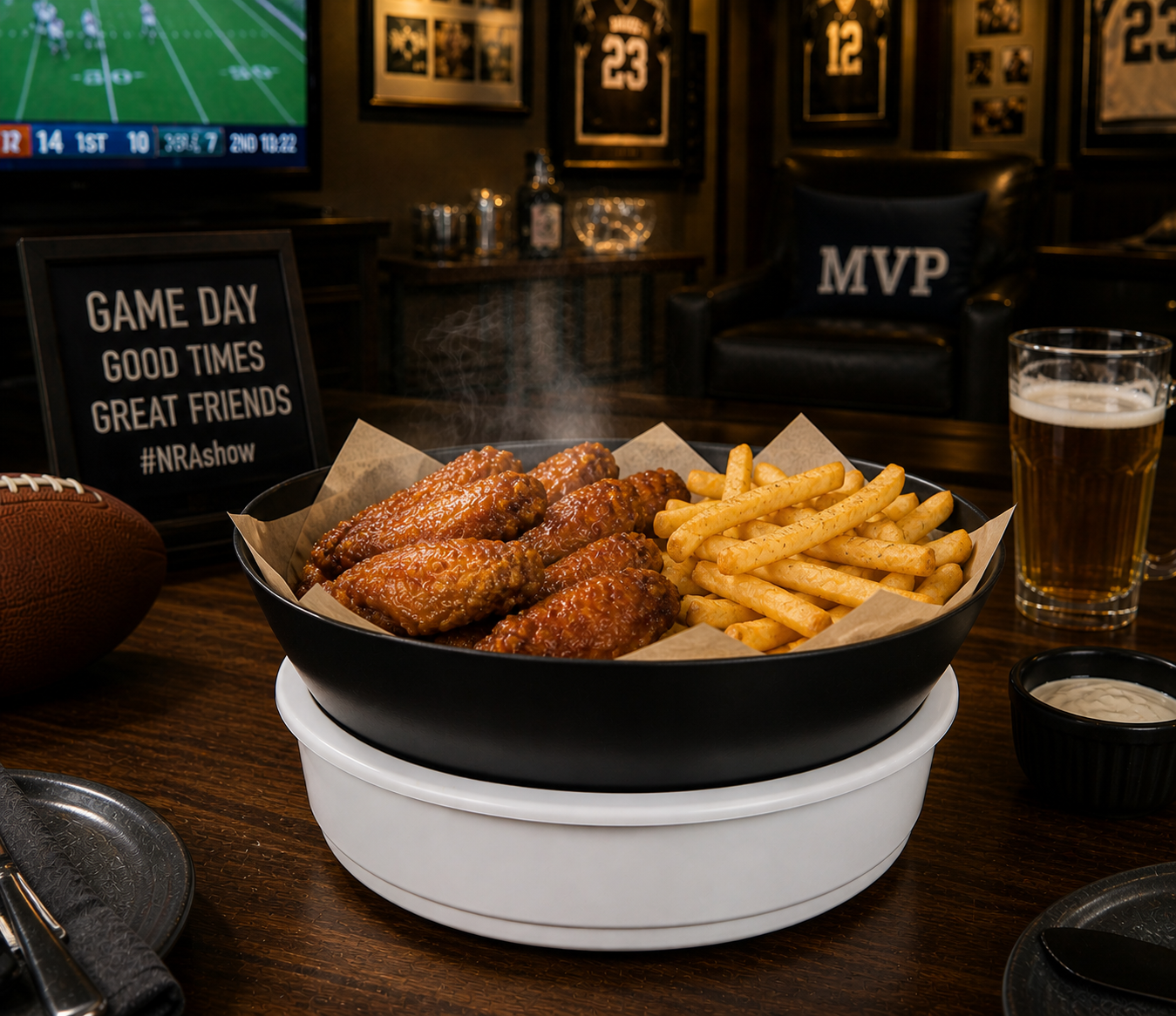 Wings, fries, and share plates